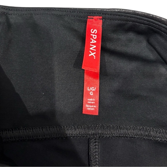 Spanx Black Faux Leather Leggings Women’s Large - Picture 6 of 8